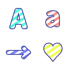 [LINE絵文字] 鮮やか 夏 なつ ♥ ABC 123 英語 数字の画像