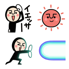 [LINE絵文字] 動く！黒タイツマン2【絵文字】の画像