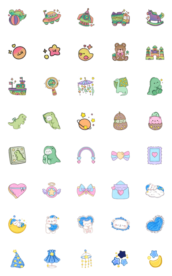 [LINE絵文字]Cutie pastel things emoji 4の画像一覧