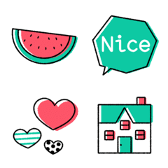 ゆるふわ♡大人シックな絵文字 16の絵文字メイン画像