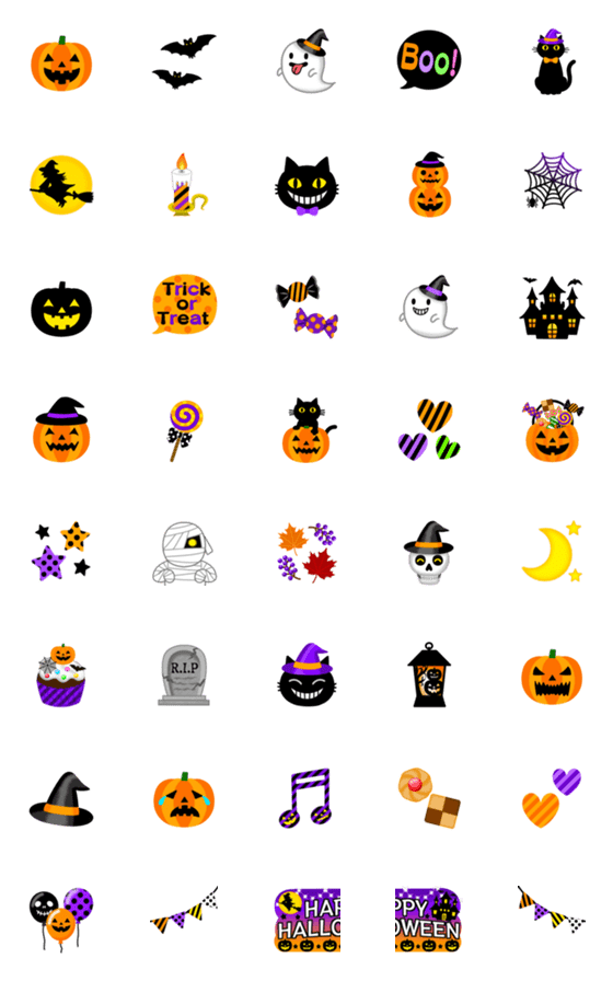 [LINE絵文字]【動く】ハロウィン絵文字の画像一覧