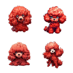 [LINE絵文字] red poodleの画像