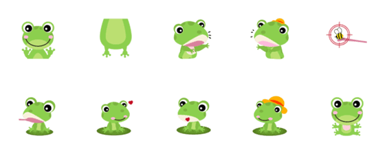 [LINE絵文字]playidea frogの画像一覧
