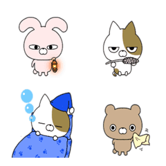 [LINE絵文字] アニマルちゃんたちの日常の挨拶の画像