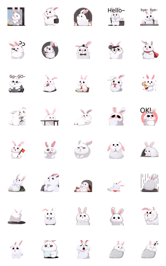[LINE絵文字]rabbiit_activity(2023 LET'S DRAW)の画像一覧