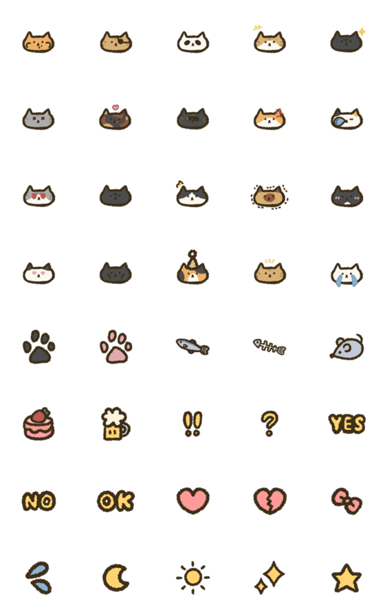 [LINE絵文字]A Lot Of Cat And Fishの画像一覧