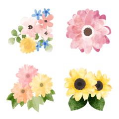 [LINE絵文字] 水彩のお花＊jardin de fleursの画像