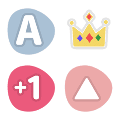 [LINE絵文字] bright colors  round Circle Letter Emojiの画像