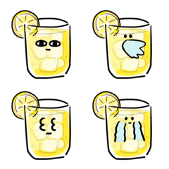 [LINE絵文字] シンプル レモンソーダ 日常会話の画像