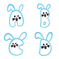 [LINE絵文字] Rabbit A-Zの画像
