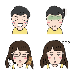 [LINE絵文字] W＆Hの画像
