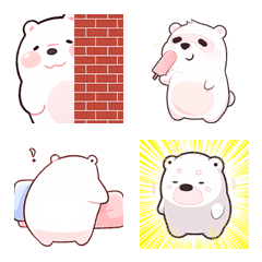 [LINE絵文字] white_bear_1(2023 LET'S DRAW)の画像