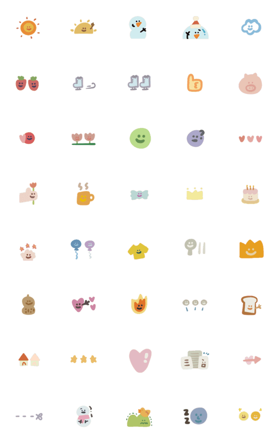 [LINE絵文字]The Complete Works of Cute Small2の画像一覧