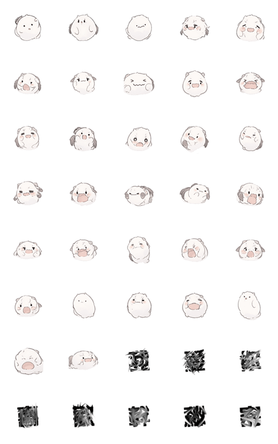 [LINE絵文字]why why - Mosaic - sketch styleの画像一覧