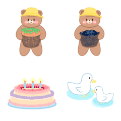 [LINE絵文字] Mallow bear : cute cute 3の画像