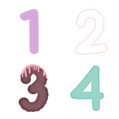 [LINE絵文字] Pastel number rainbowの画像