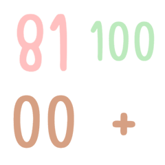 [LINE絵文字] Cute numbers 81-100 no.3の画像