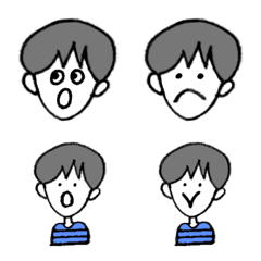 [LINE絵文字] ieie emoji 004 小学生の男の子の画像
