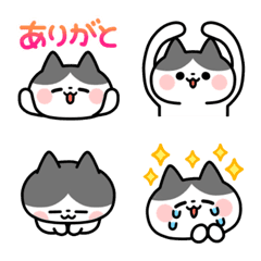 [LINE絵文字] ハチワレにゃんこのえもじの画像