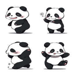 [LINE絵文字] Panda funny Brownの画像