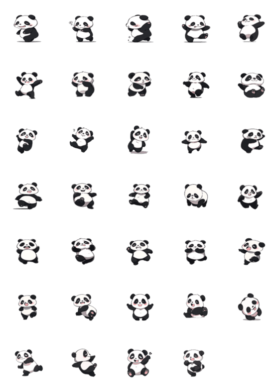 [LINE絵文字]Panda funny Brownの画像一覧