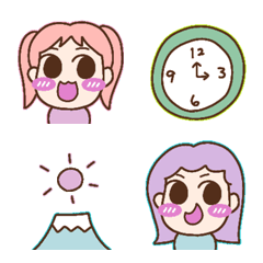 なんだか懐かしいレトロちゃん♡の絵文字メイン画像