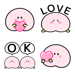 [LINE絵文字] ♡かわいいもも♡静止版☺︎の画像