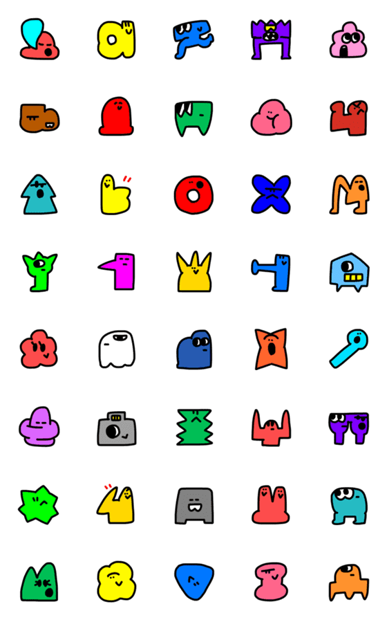 [LINE絵文字]kawaii monster Emojiの画像一覧