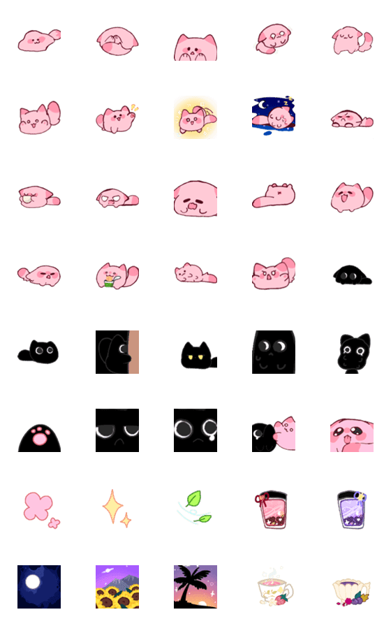 [LINE絵文字]Moji catの画像一覧