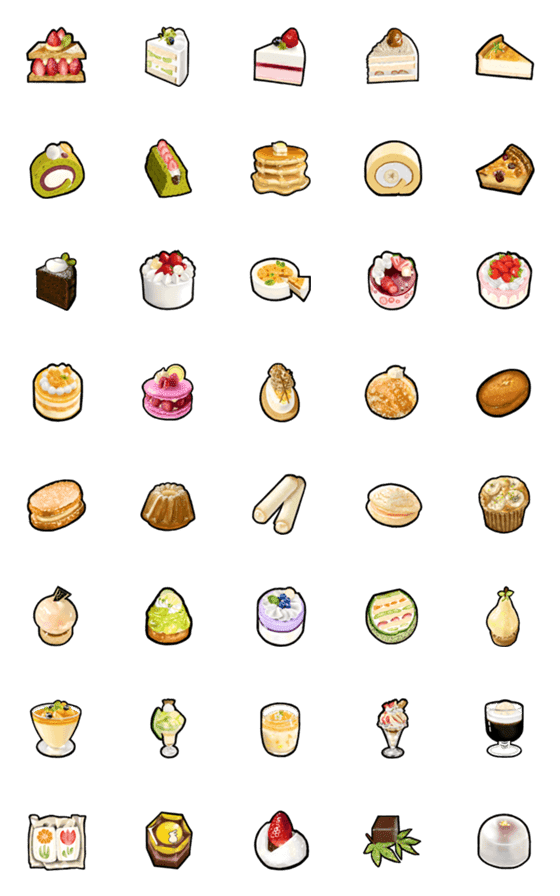 [LINE絵文字]毎日使える超リアルスイーツ 2の画像一覧