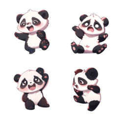 [LINE絵文字] Shy brown pandaの画像