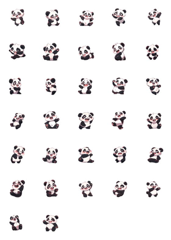 [LINE絵文字]Shy brown pandaの画像一覧
