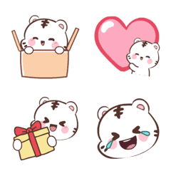 [LINE絵文字] White Tiger (emoji) 3の画像