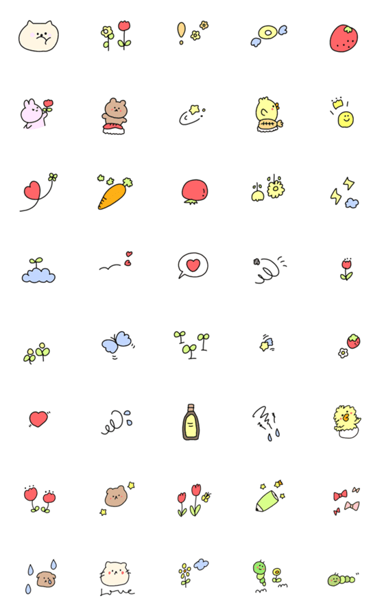 [LINE絵文字]かわいい絵文字シンプルの画像一覧