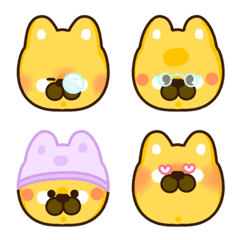 [LINE絵文字] Xen Xang Sunflower Dog 1 (emoji)の画像