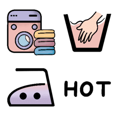 [LINE絵文字] Care Label : Washingの画像
