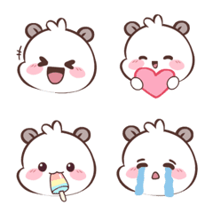 [LINE絵文字] White Panda 4 (Emoji)の画像