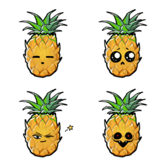 [LINE絵文字] パイナップルの表情【絵文字】の画像