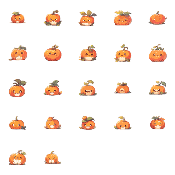[LINE絵文字]Cute Pumpkin 1の画像一覧