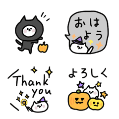 [LINE絵文字] ねこねこハロウィン☆の画像