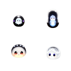 [LINE絵文字] Adorable Little Ghost-emoji stickersの画像