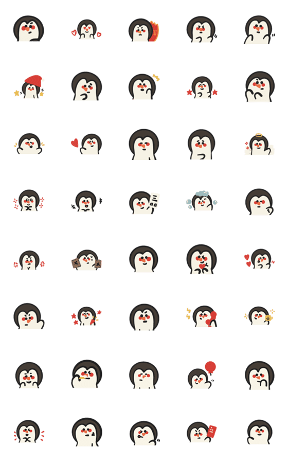 [LINE絵文字]HI can be used every day, Penguin！の画像一覧