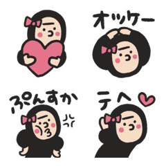 [LINE絵文字] ガールズタイツマンのスタンプえもじの画像