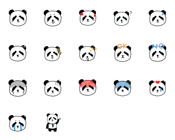 [LINE絵文字]動物園閉園でパンダは出勤を余儀なくされるの画像一覧