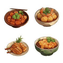 [LINE絵文字] Food delicious emojiの画像