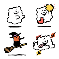 [LINE絵文字] 【動く】DOUHUA THE SAMOYED【秋】の画像