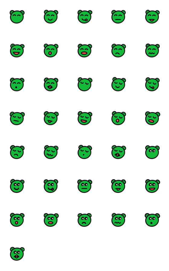 [LINE絵文字]Simple frog_の画像一覧