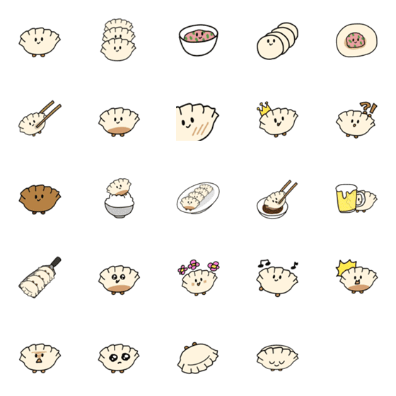 [LINE絵文字]餃子です  1の画像一覧