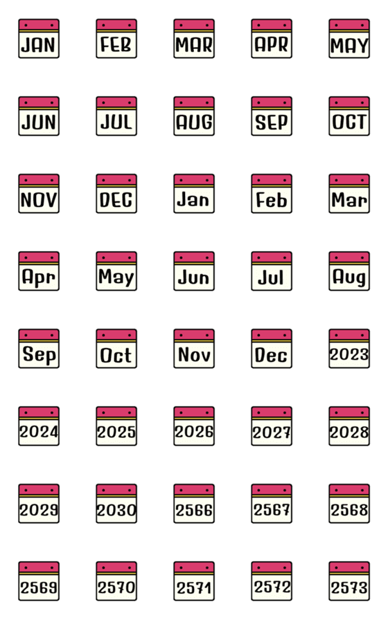 [LINE絵文字]Calendar_6の画像一覧