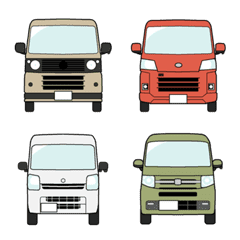 [LINE絵文字] 愛車の絵文字 -軽バン編の画像